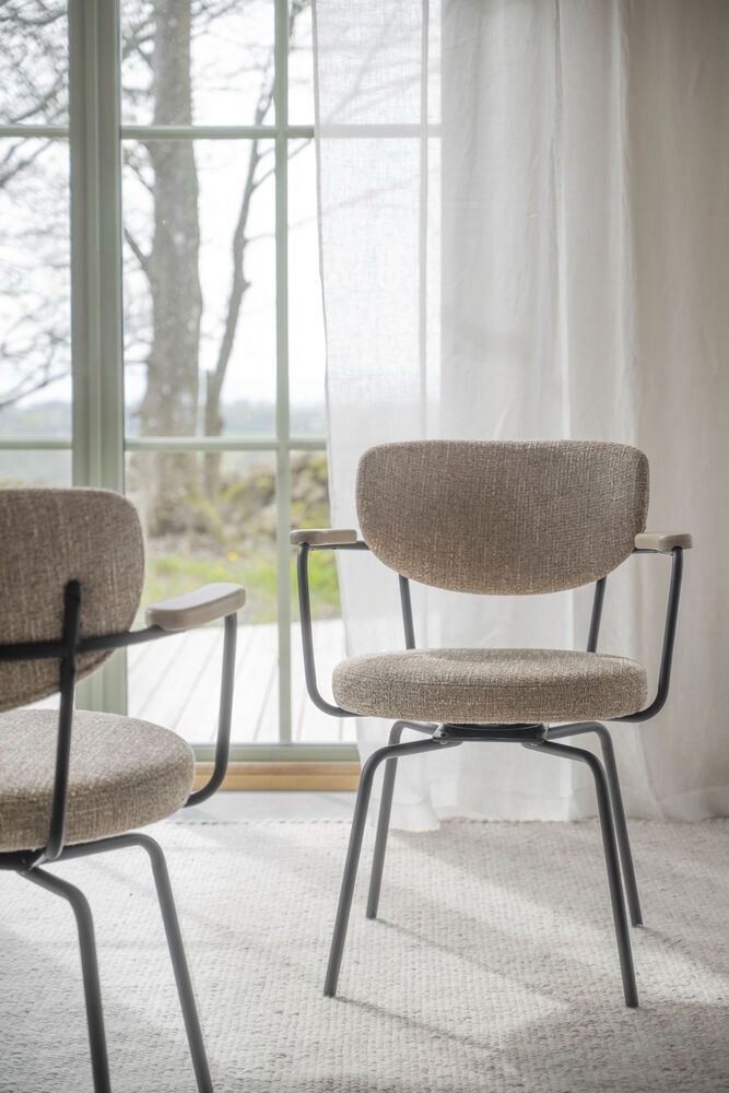 Rowico Merrick nojatuoli, beige/musta