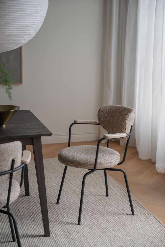 Rowico Merrick nojatuoli, beige/musta