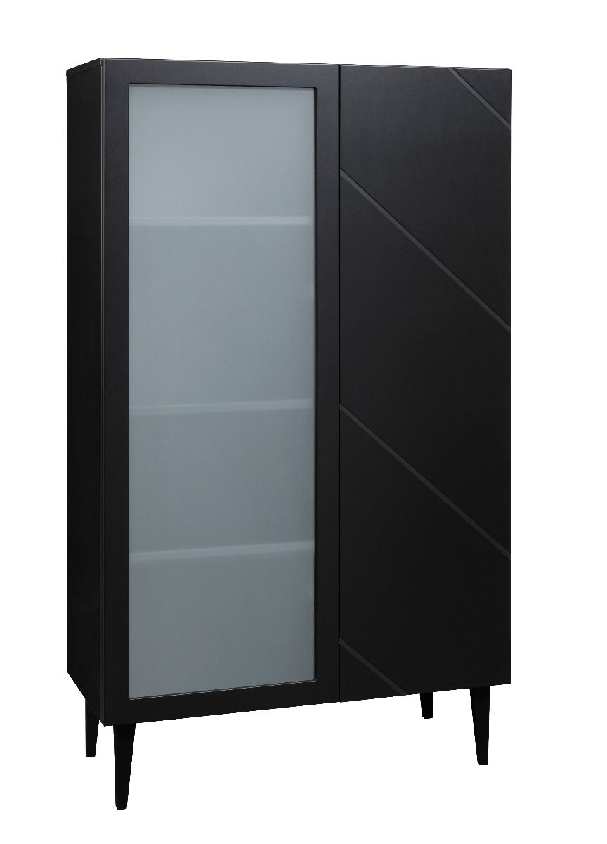 Hiipakka Vilja korkea vitriini/kaappi, musta