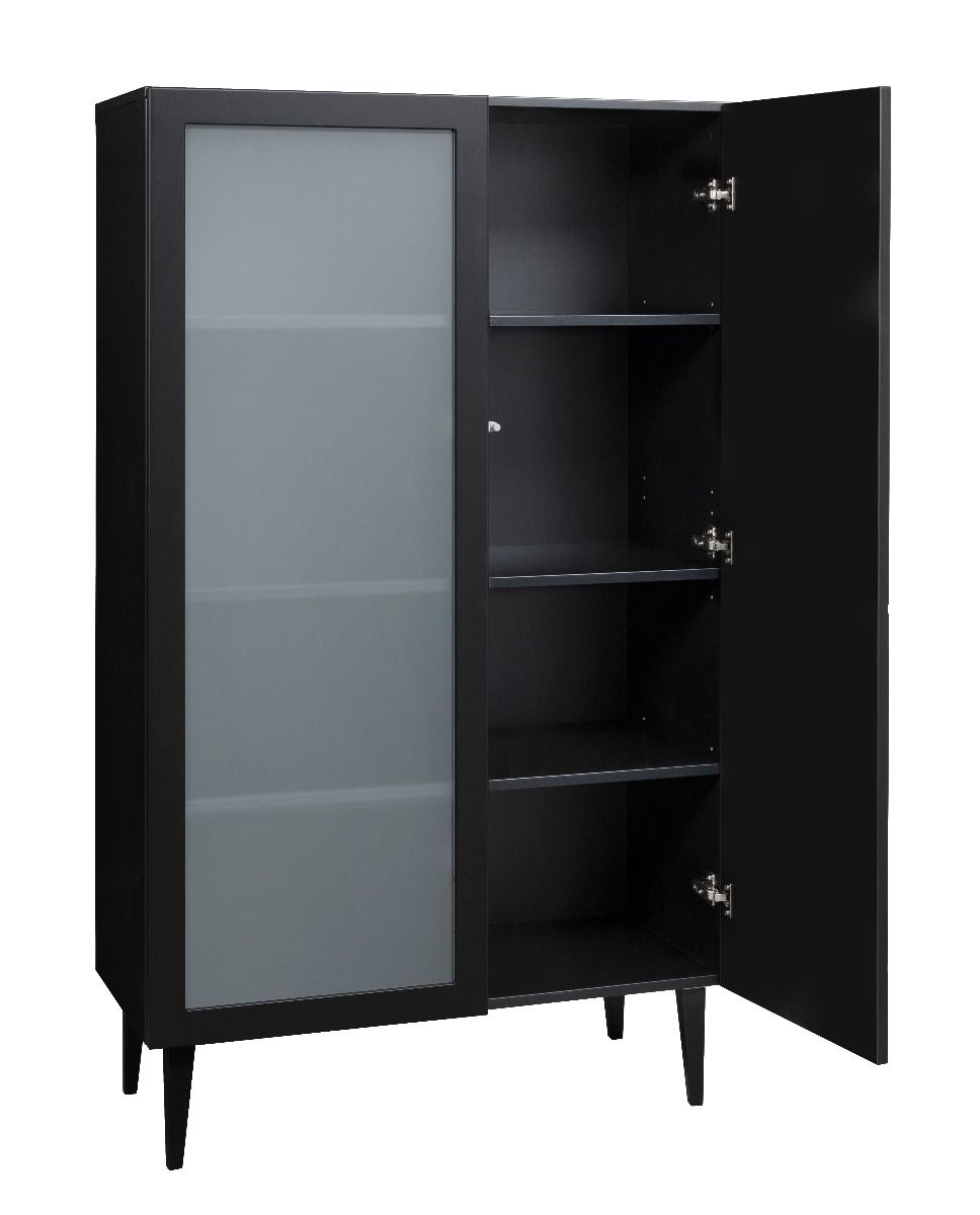 Hiipakka Vilja korkea vitriini/kaappi, musta