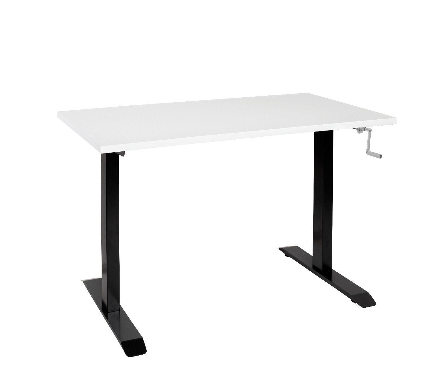 Hiipakka Ergo veivattava säätöpöytä, musta jalka
