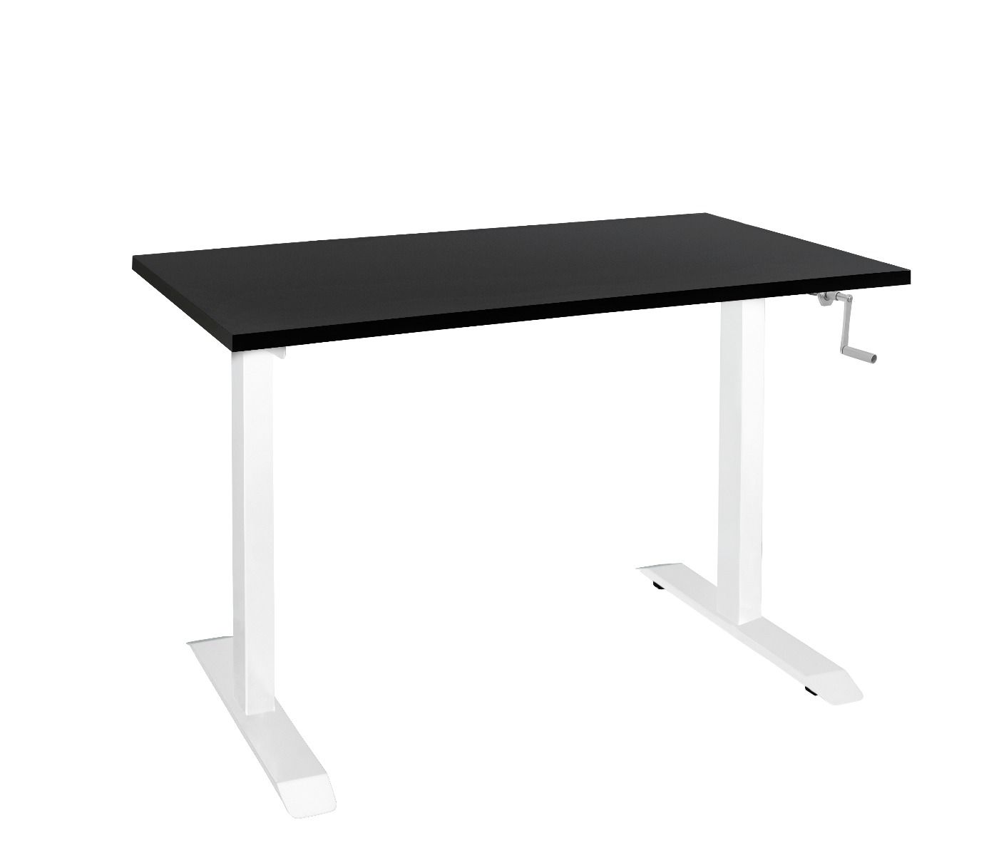 Hiipakka Ergo veivattava säätöpöytä, valkoinen jalka