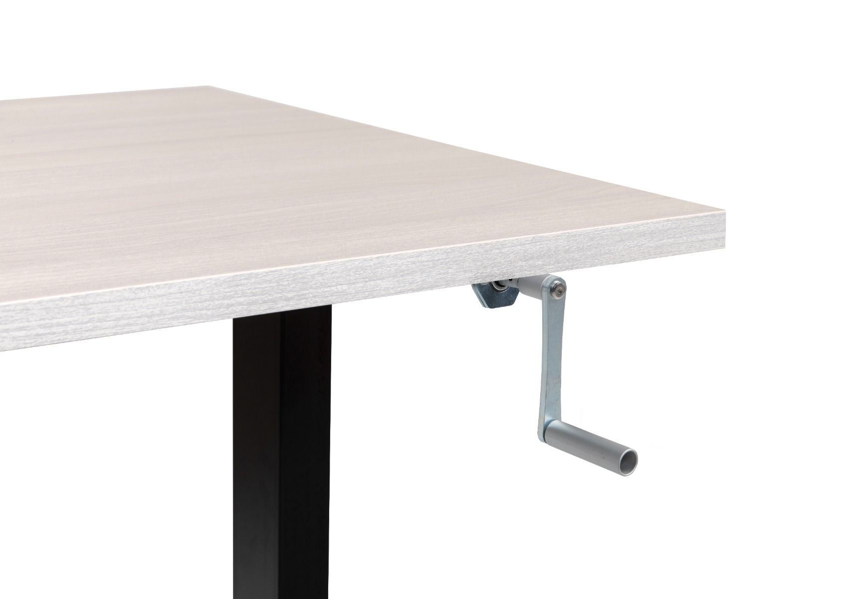 Hiipakka Ergo veivattava säätöpöytä, valkoinen jalka 