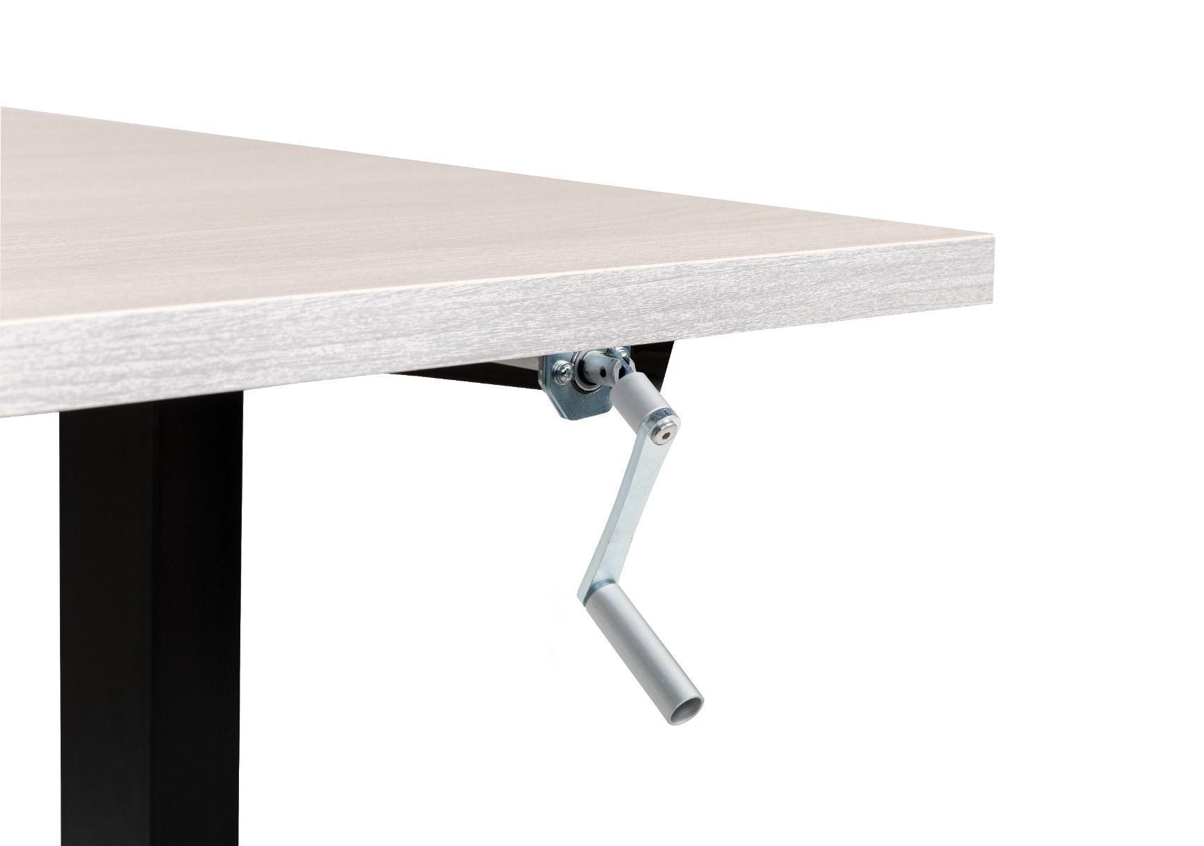 Hiipakka Ergo veivattava säätöpöytä, musta jalka