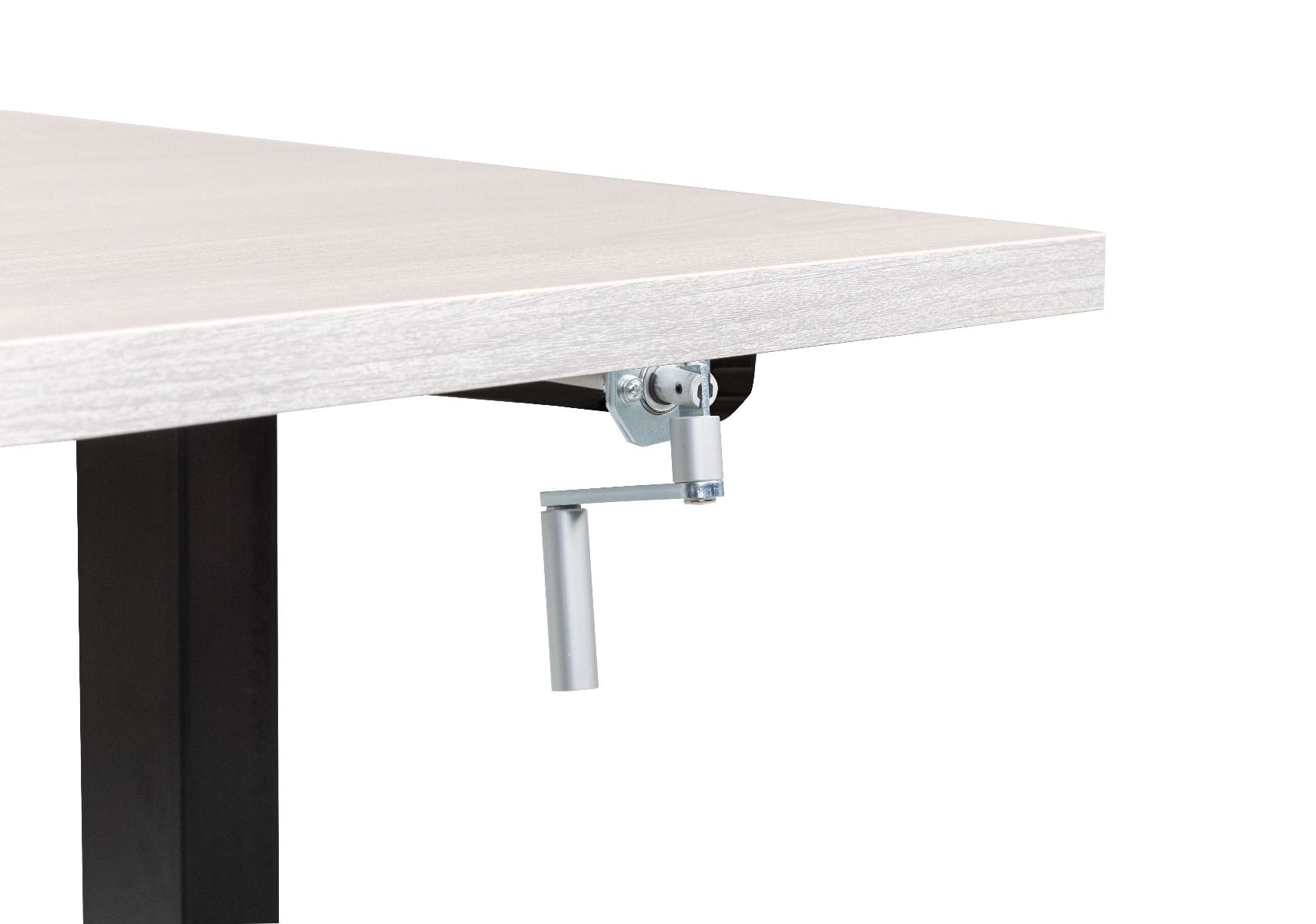 Hiipakka Ergo veivattava säätöpöytä, valkoinen jalka 