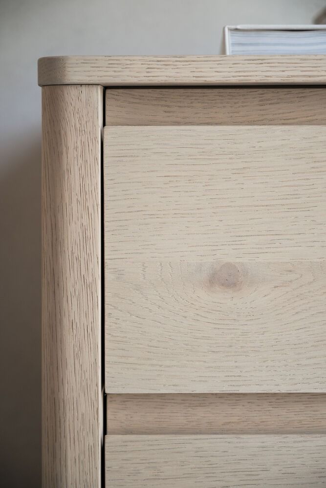 Rowico Melstone lipasto 3 -laatikolla, valkovahattu tammi