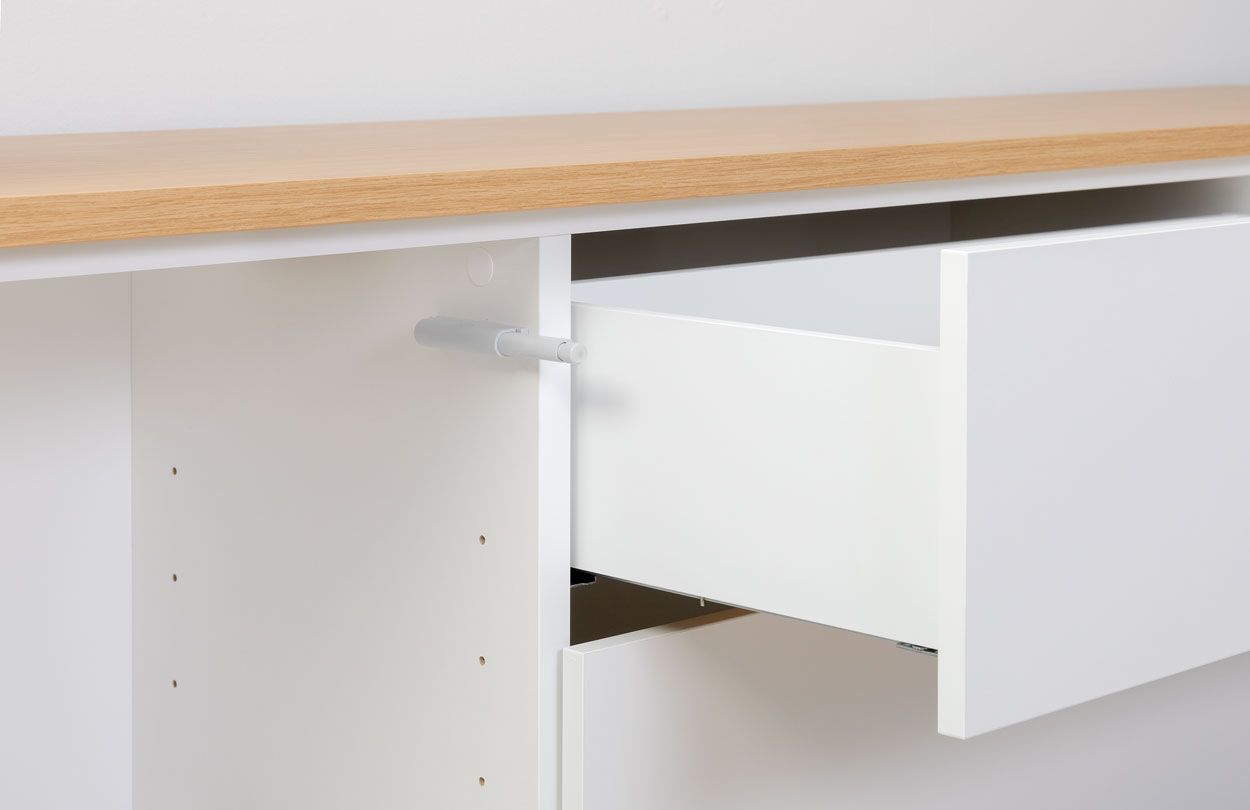 LM Ojala Lilja nro 14 TV-taso, valkoinen runko