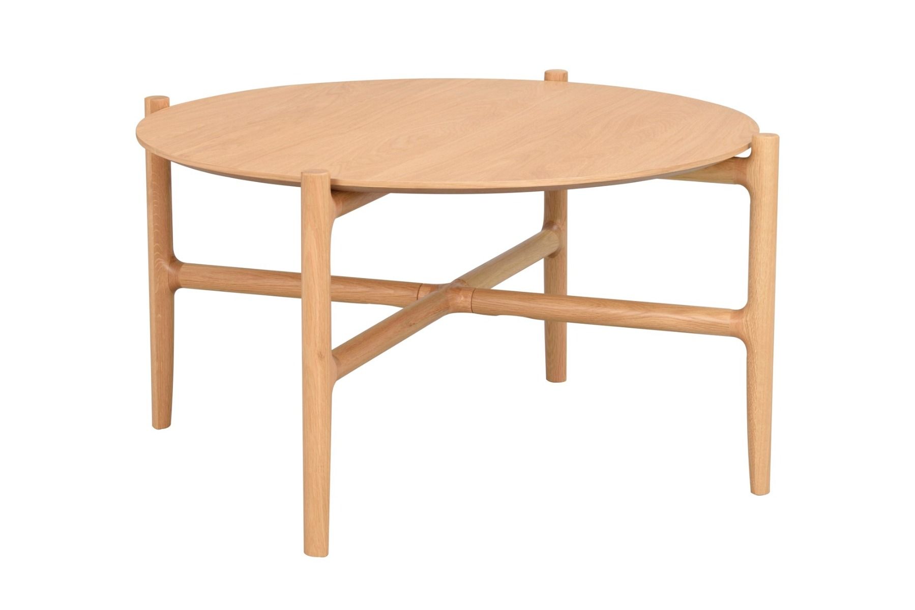 Rowico Holton 87 cm pyöreä sohvapöytä, tammi