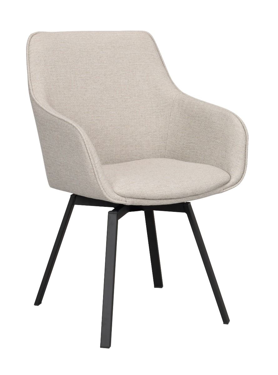 Rowico Alison kääntyvä nojatuoli, beige/musta