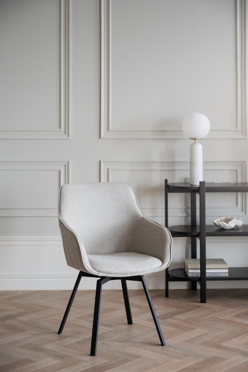 Rowico Alison nojatuoli, beige/musta