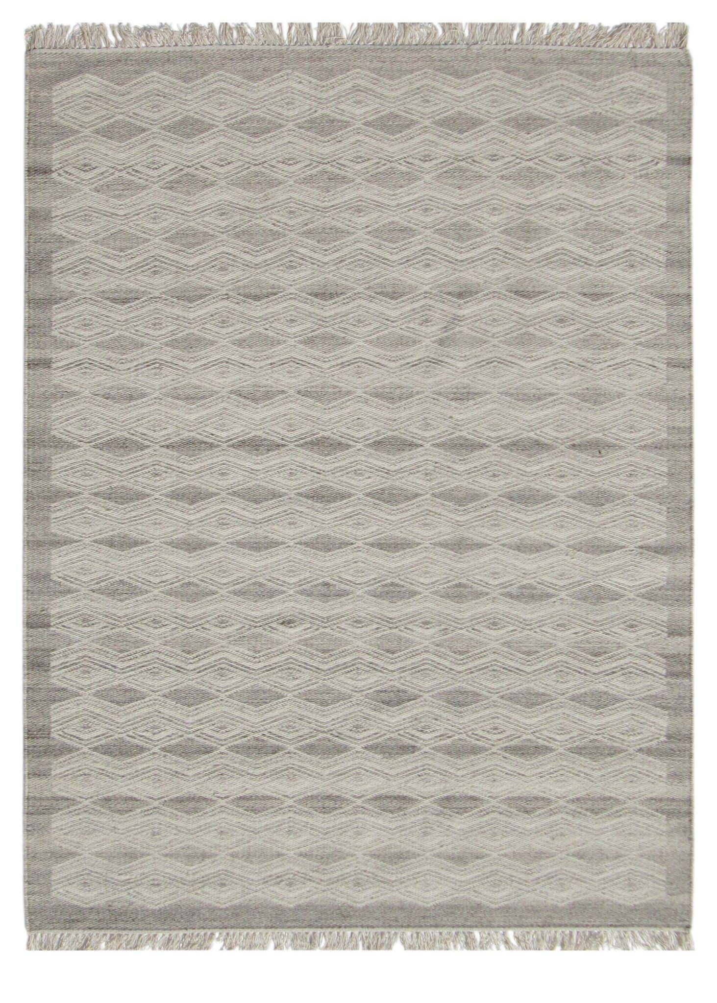 Käsinkudottu Dhurrie Wave-matto taupe, eri kokoja