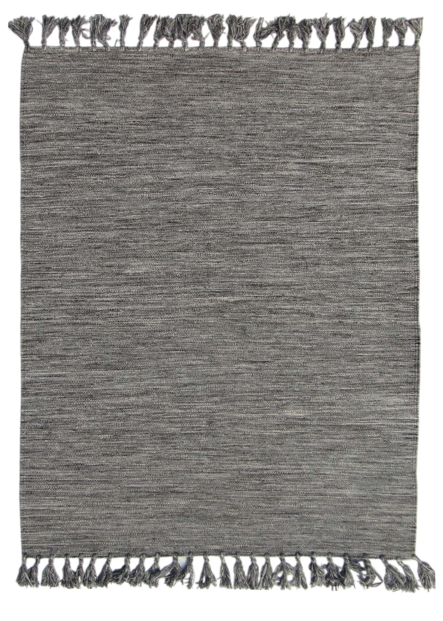 Käsinkudottu Dhurrie-matto t.harmaa, eri kokoja