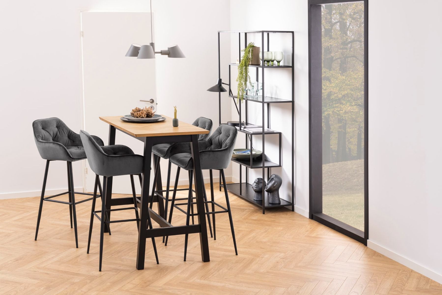Seaford avohylly 7 musta 114x35x185 cm