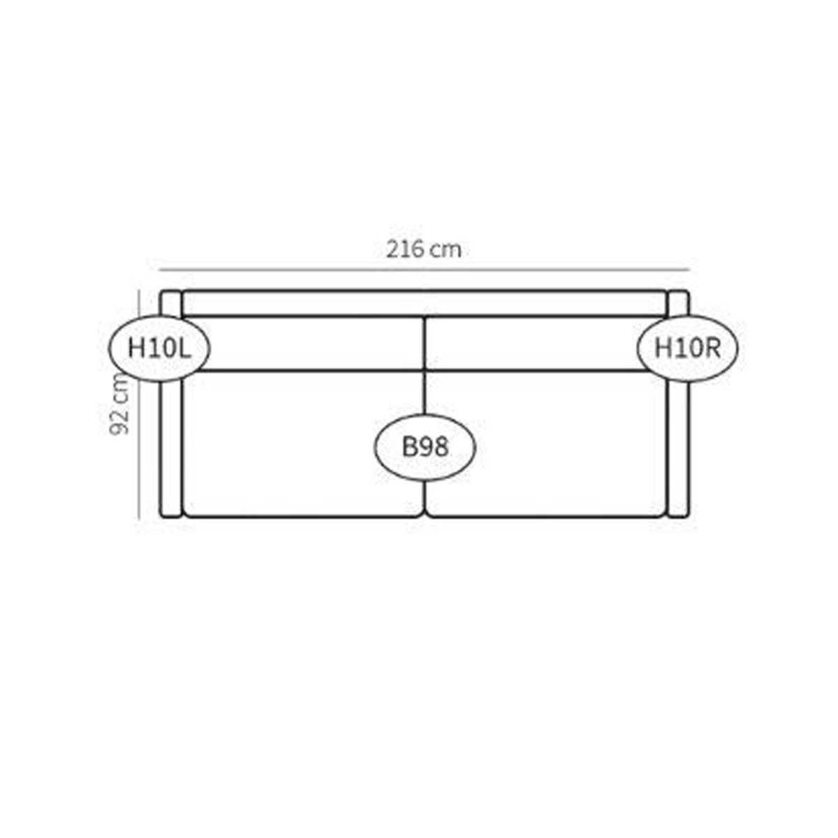 Neiser Bruce valkoinen nahkasohva