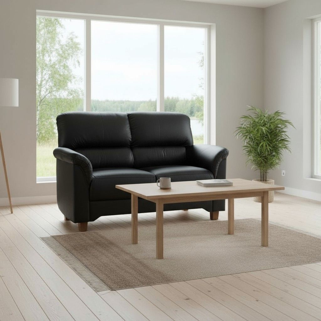 Unico Colibri 3+2 nahkakalusto, musta