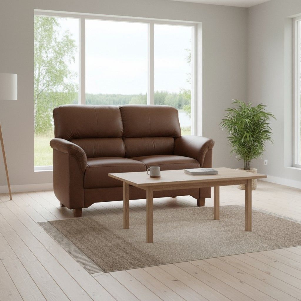 Unico Colibri 3+2 nahkasohvakalusto, ruskea