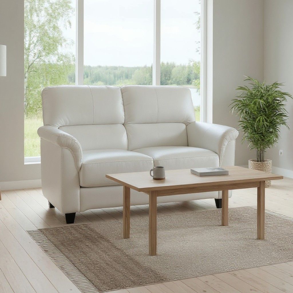 Unico Colibri 3+2 nahkakalusto, valkoinen