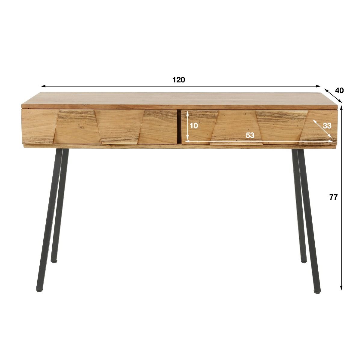 Amsterdam sivupöytä, ruskea