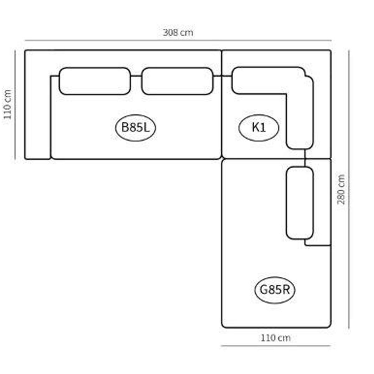 Neiser Wellbe avokulmasohva, ruskea