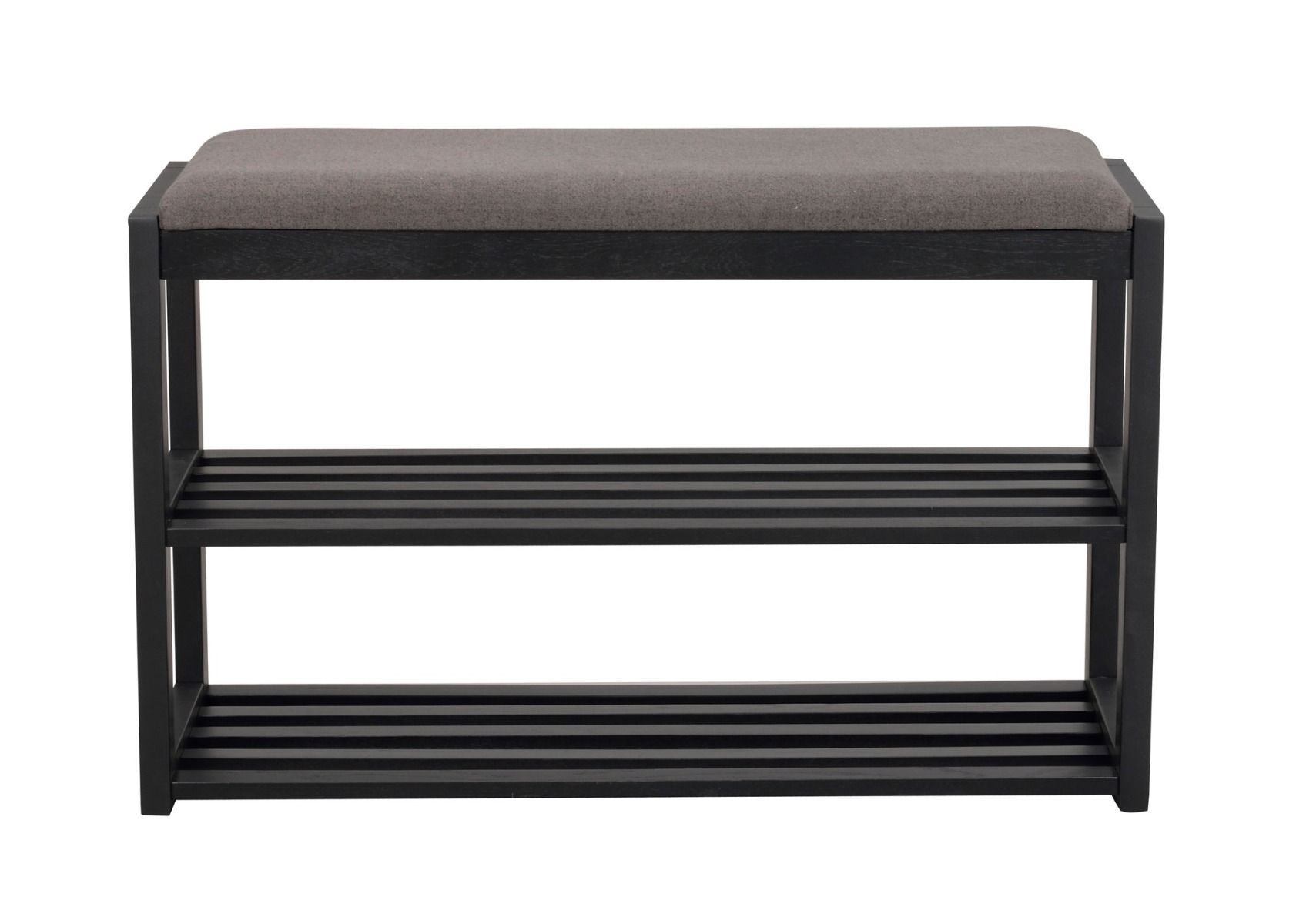 Rowico Confetti kenkäteline istuimella, musta/harmaa