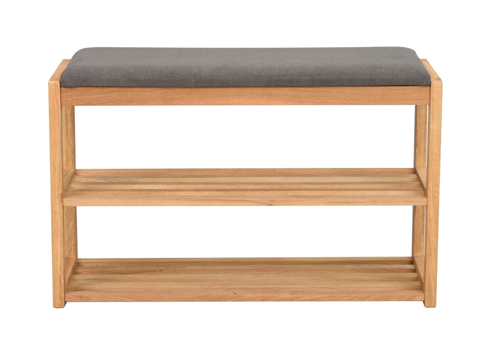 Rowico Confetti kenkäteline istuimella, öljytty tammi/harmaa