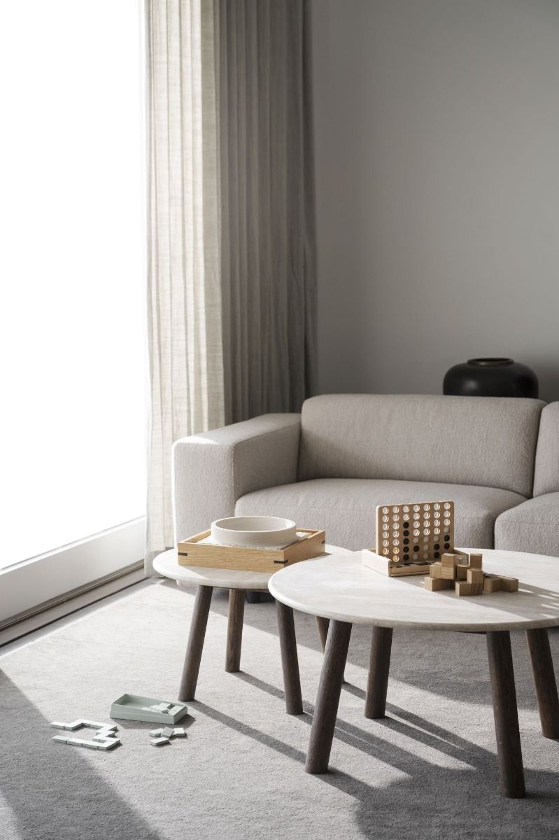 Rowico Taransay sohvapöytä Ø90cm, beige/ruskea