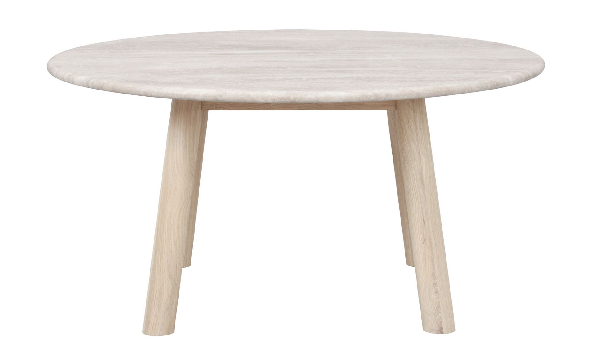 Rowico Taransay sohvapöytä Ø90cm, beige/valkopesty