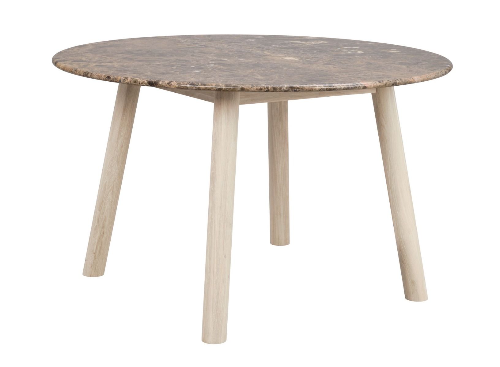 Rowico Taransay ruokapöytä Ø125cm, ruskea/valkopesty