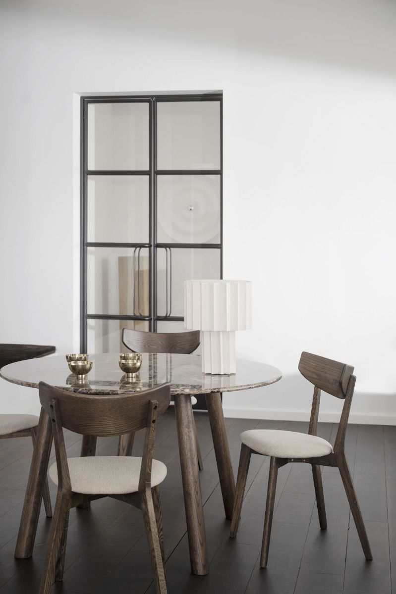 Rowico Taransay ruokapöytä Ø125cm, ruskea