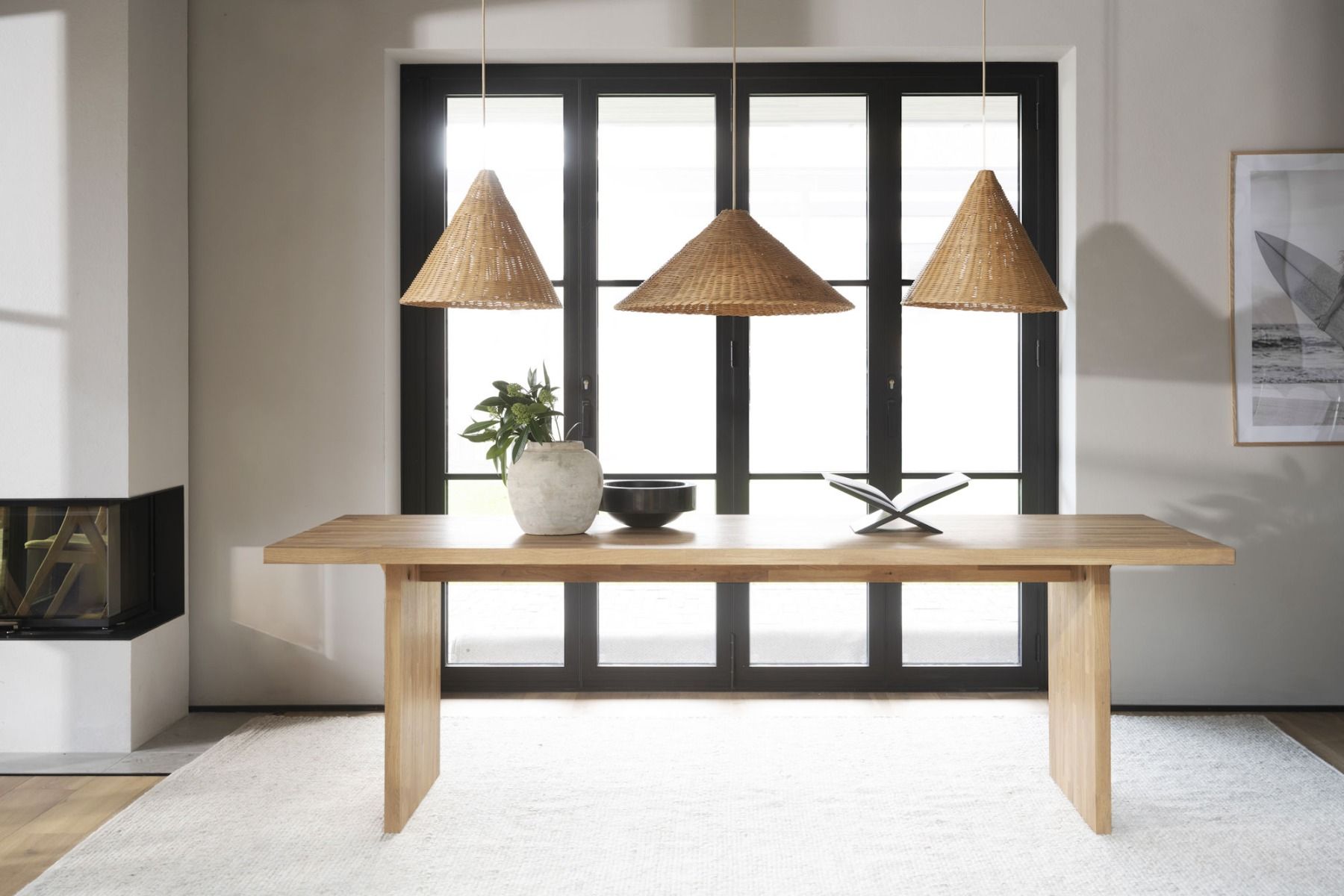 Rowico Emmett pöytä 95x240cm, tammi