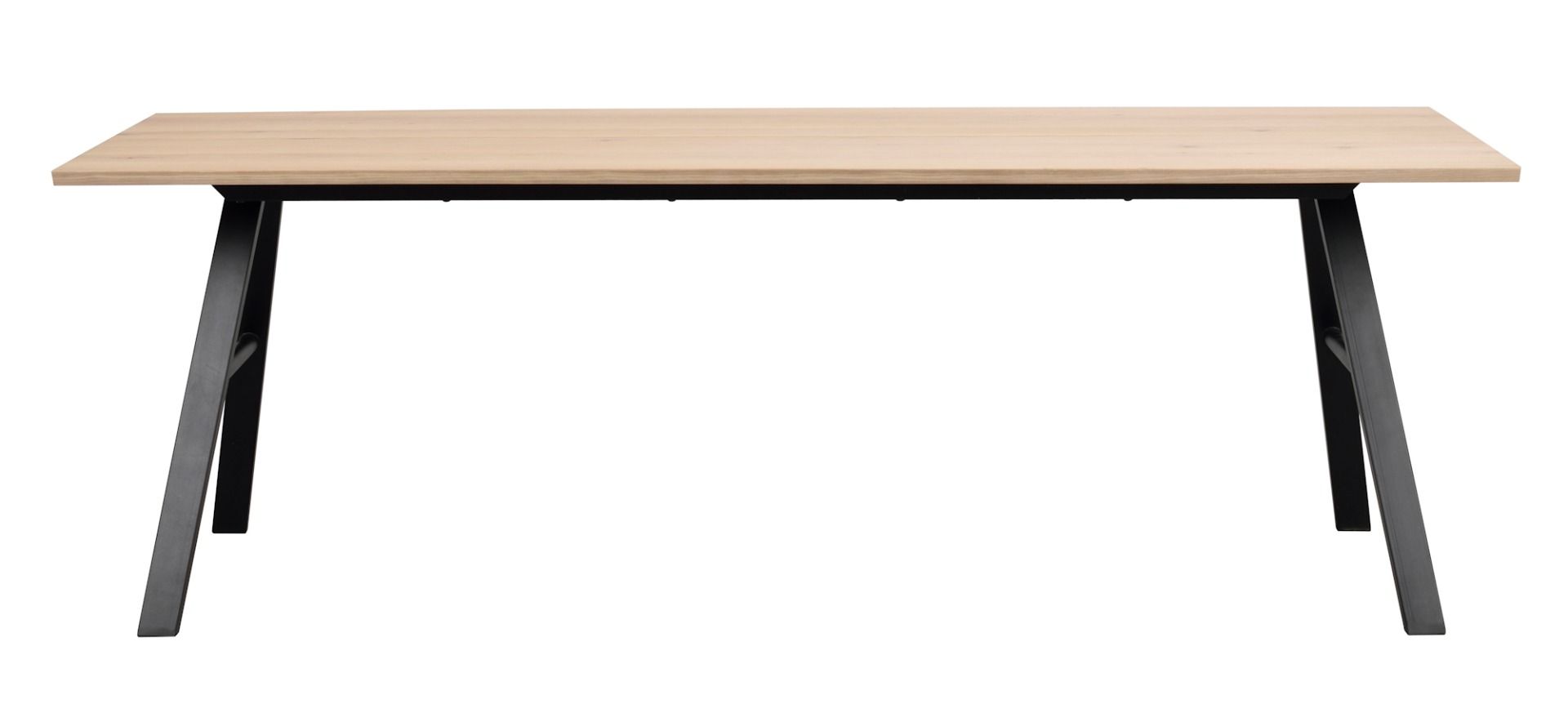 Rowico Birgham ruokapöytä 90x220cm valkopesty tammi/ musta