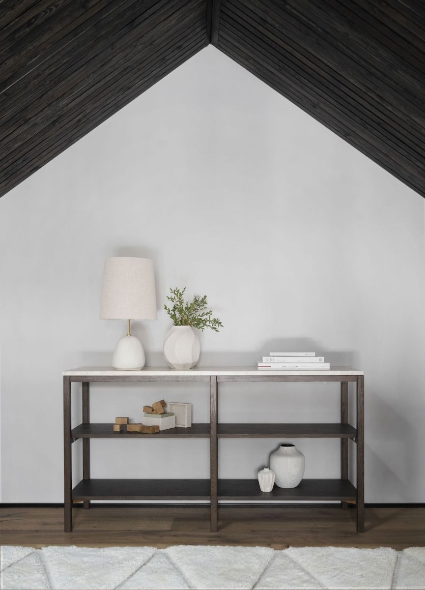 Rowico Orwel sivupöytä, beige/ruskea