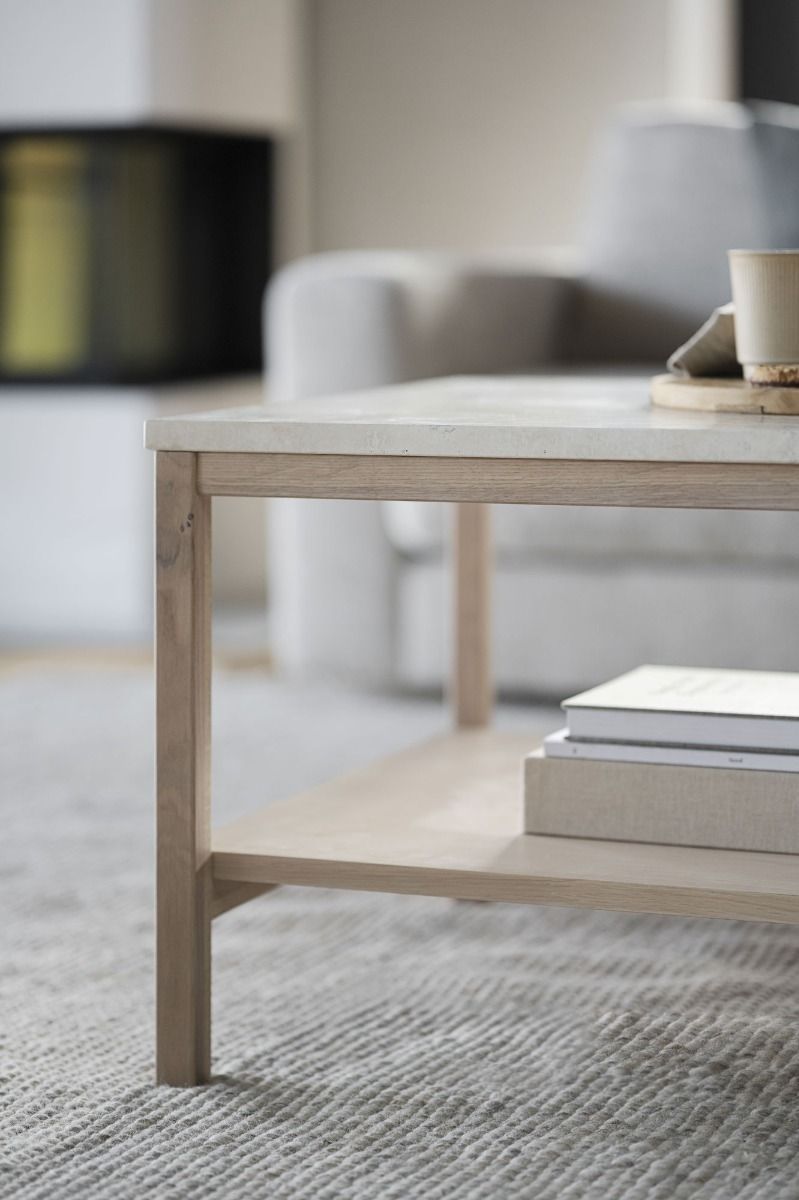 Rowico Orwel sohvapöytä, beige/valkopesty