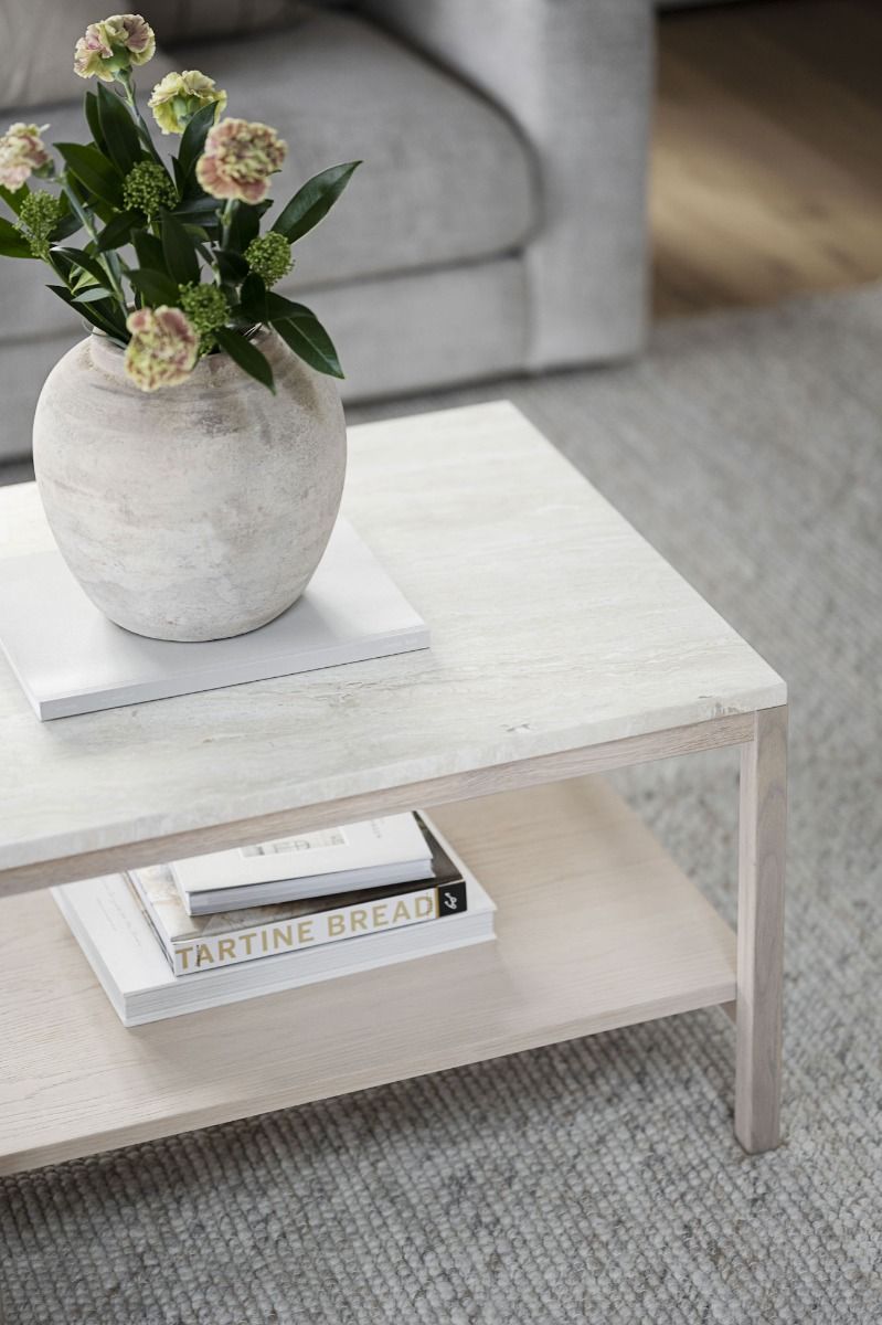 Rowico Orwel sohvapöytä, beige/valkopesty