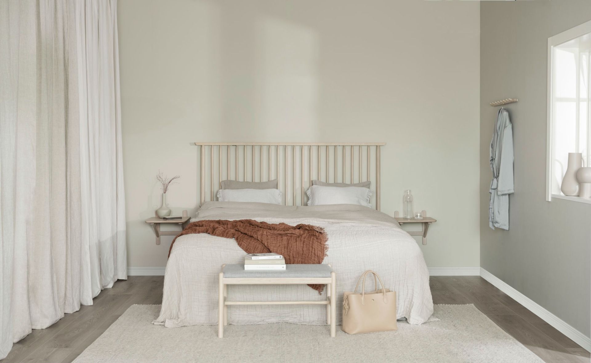 Rowico Riggins sängynpääty, valkopesty