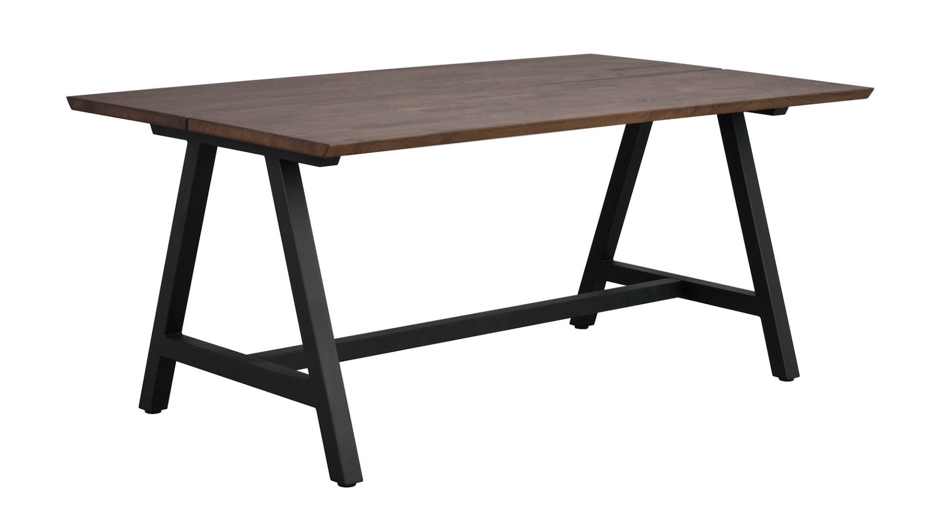 Rowico Carradale ruokapöytä 170cm A-jalalla, ruskea/musta