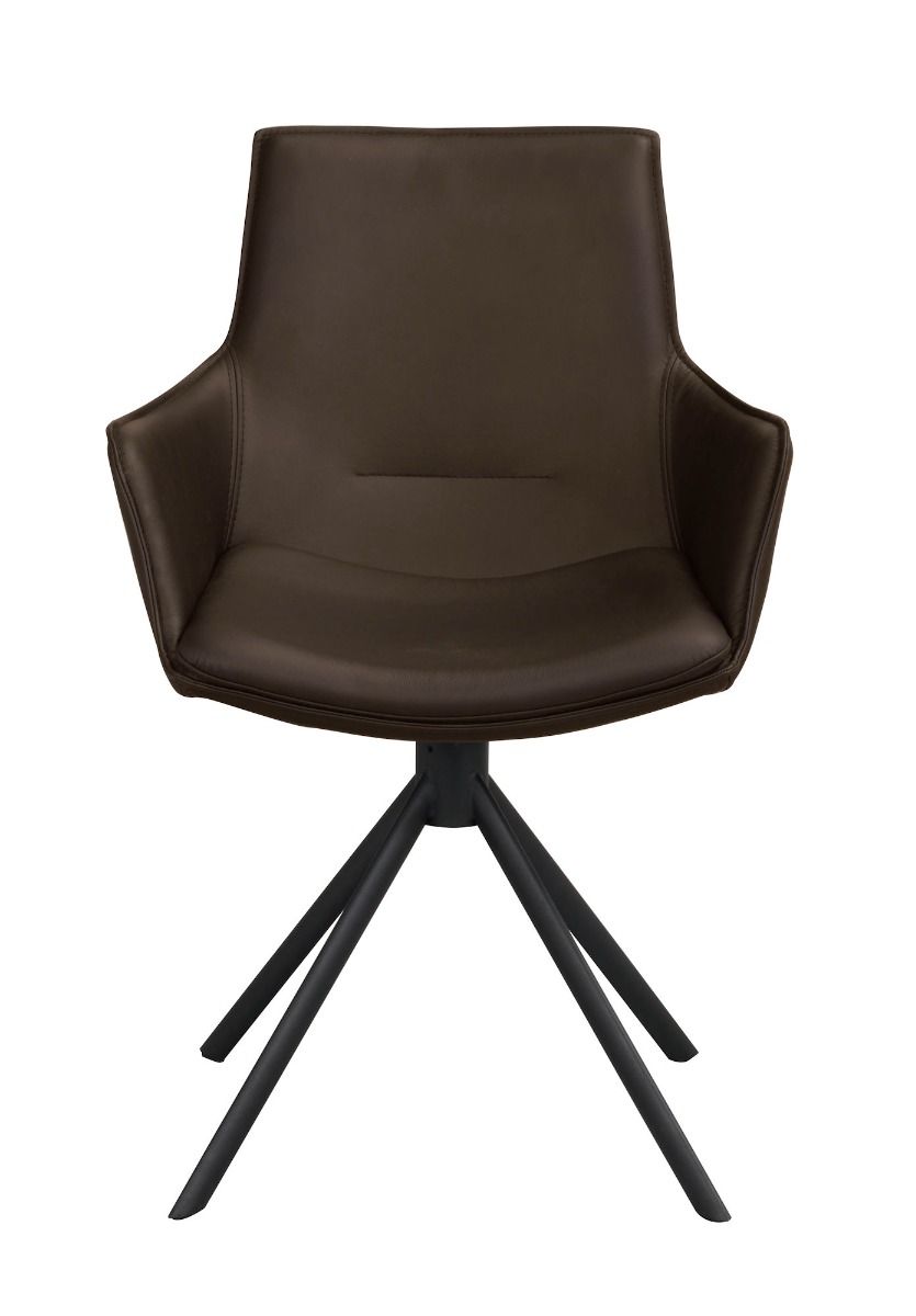 Rowico Lowell tuoli käsinojilla, ruskea/musta