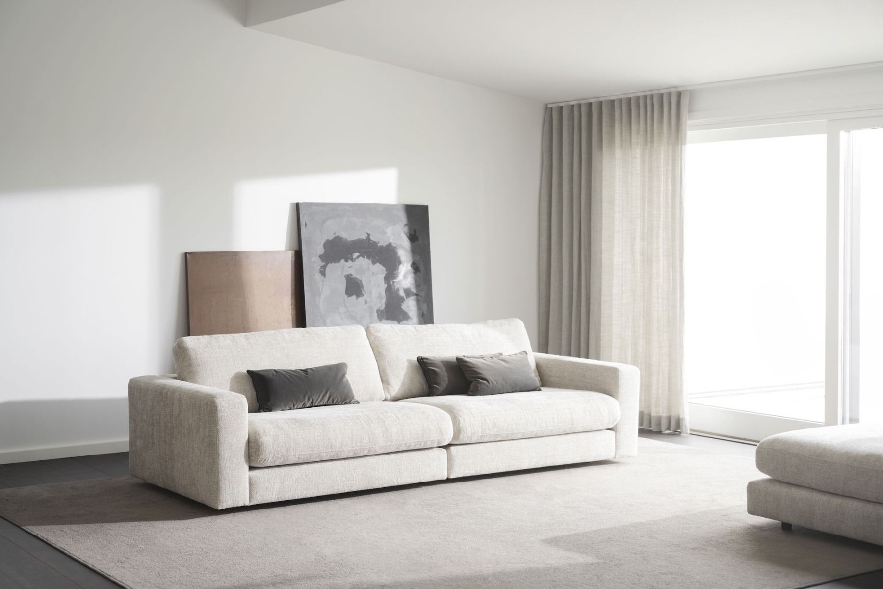 Rowico Duncan 3-istuttava sohva, Vaalea beige