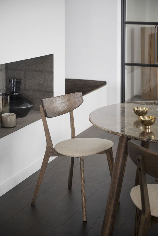 Rowico Ami tuoli, ruskea/beige kangas