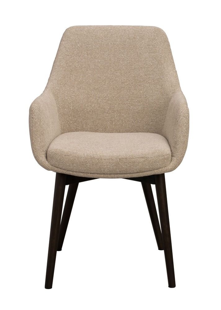 Rowico Denley käsinojatuoli, beige/ruskea tammi