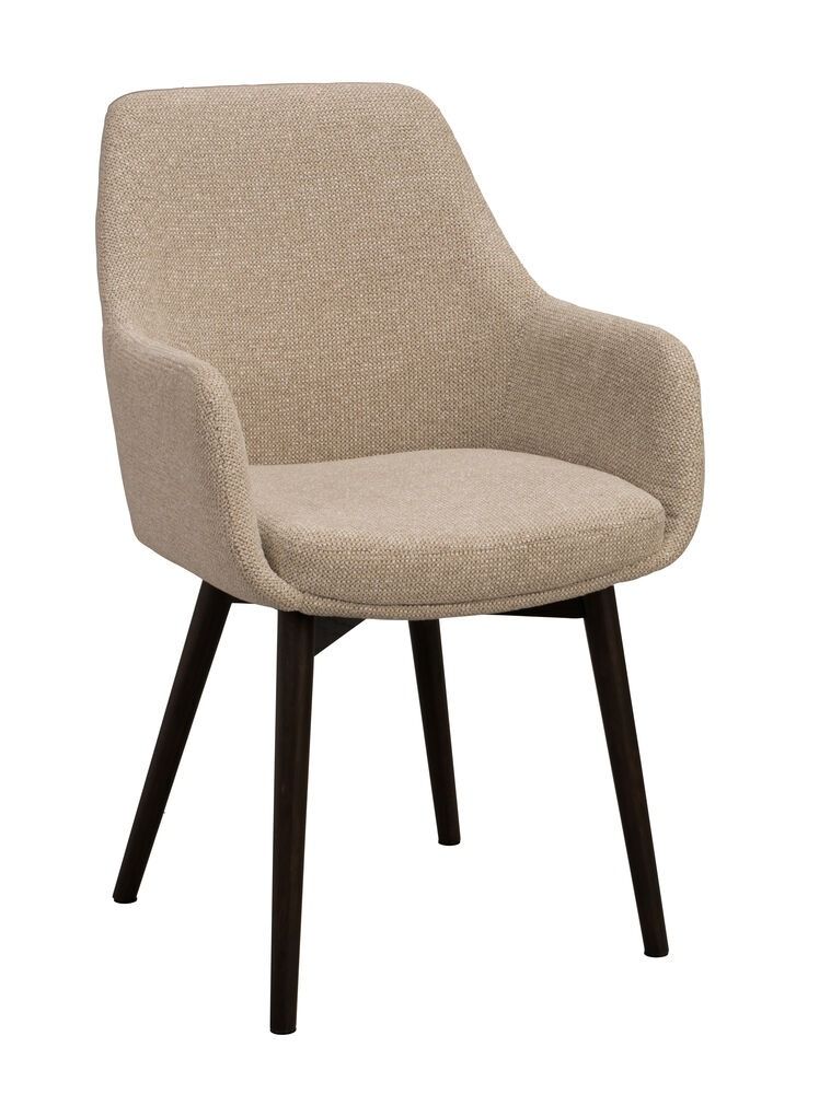 Rowico Denley käsinojatuoli, beige/ruskea tammi