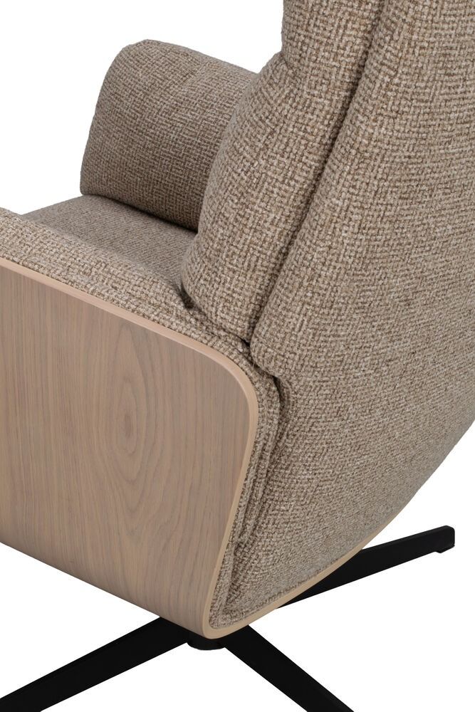 Rowico Broderick nojatuoli ja rahi, beige/valkopesty tammi
