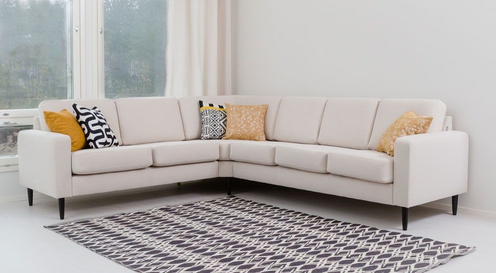 Svanefors Staffan 160x230 cm, musta-valkoinen