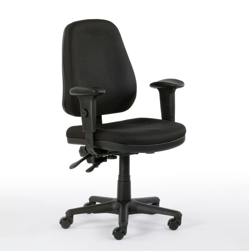 Team 9+ työtuoli, musta, käsinojilla tai ilman