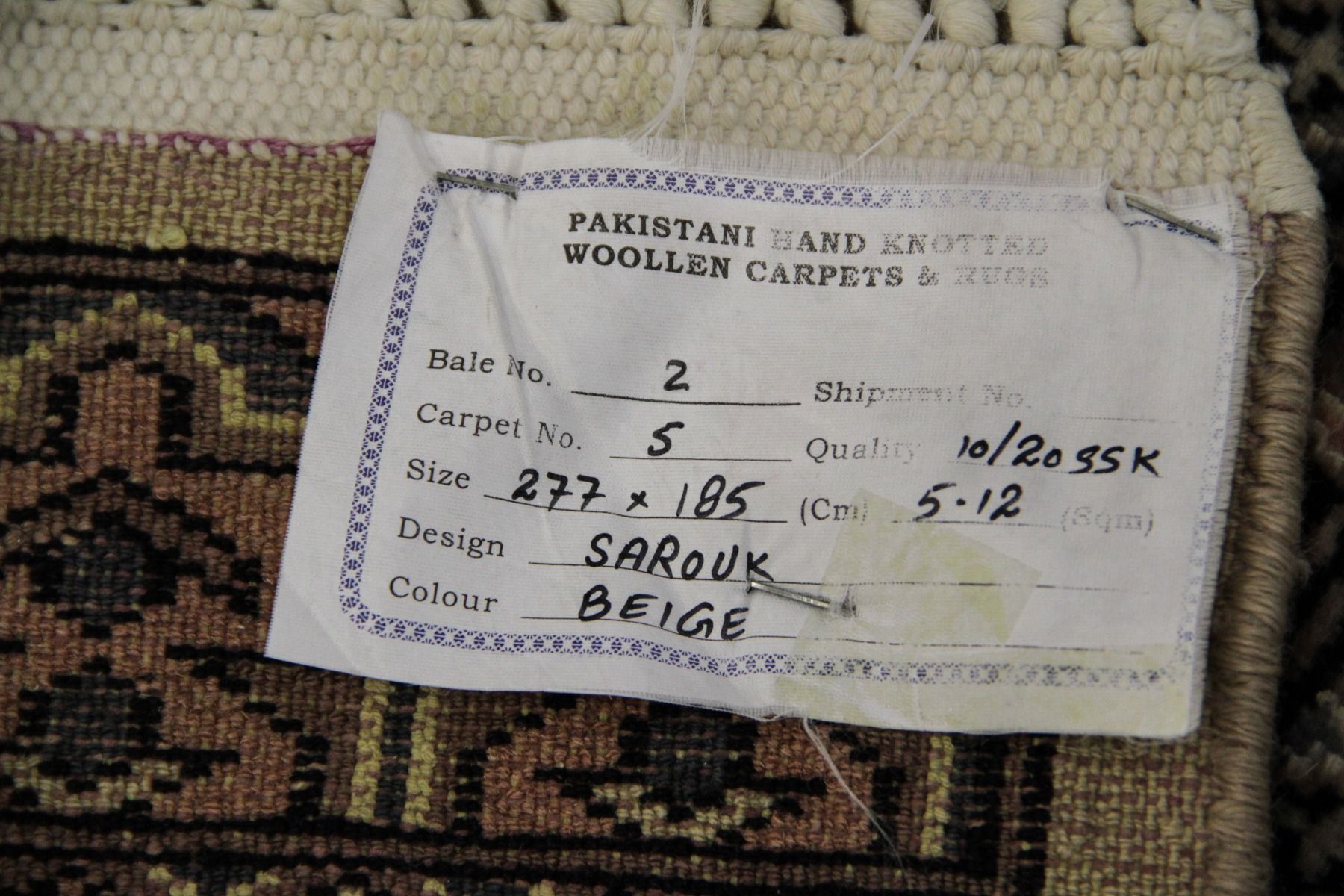 Sarouk matto, beige, 185x277cm