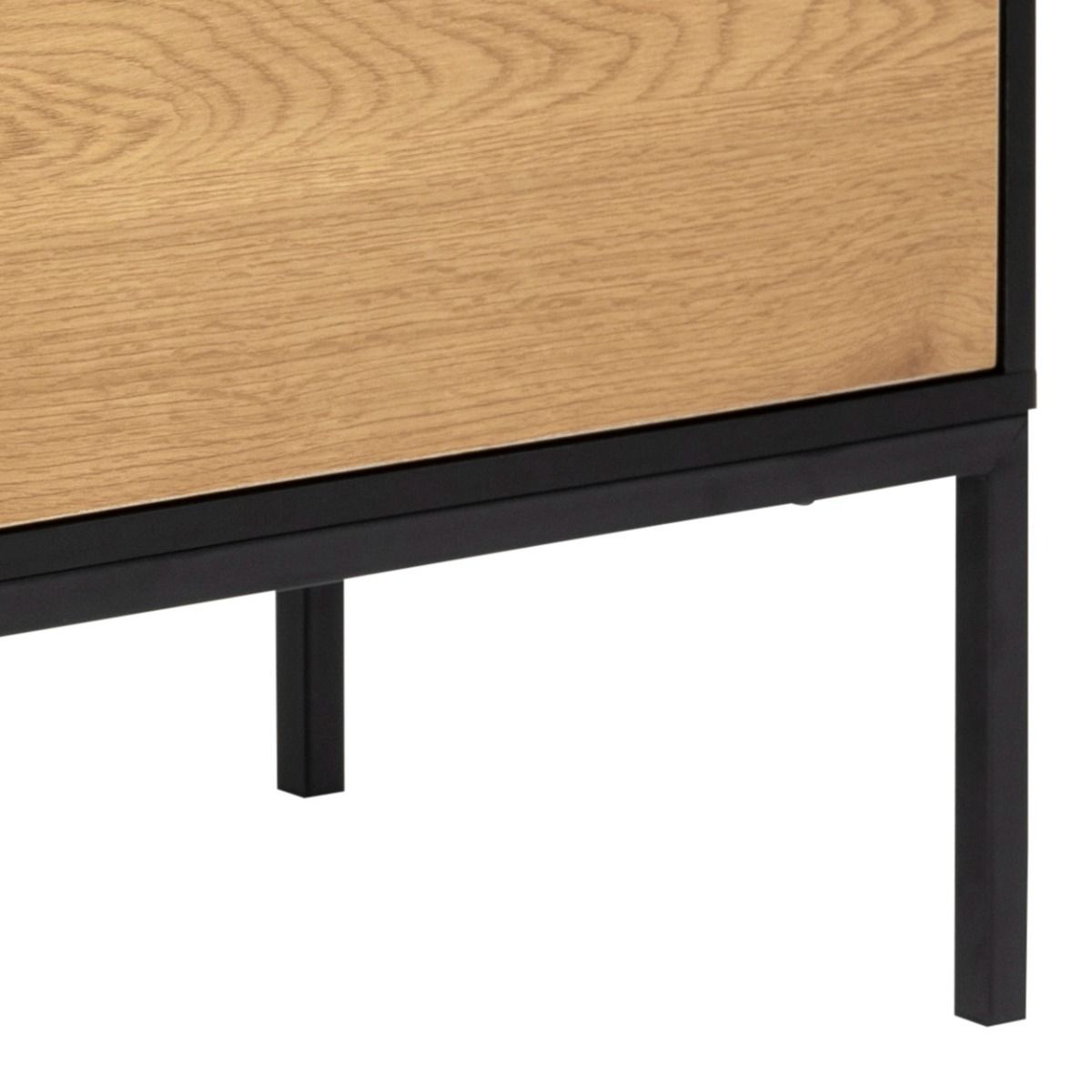 Seaford senkki 2 tammi-musta 120x40x82cm
