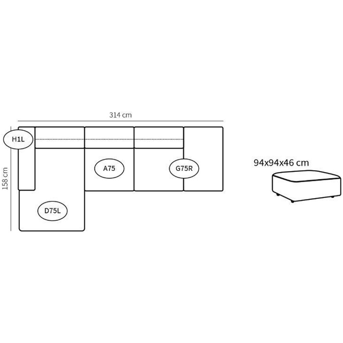 Neiser Dover divaanisohva + rahi, vaaleanpunainen