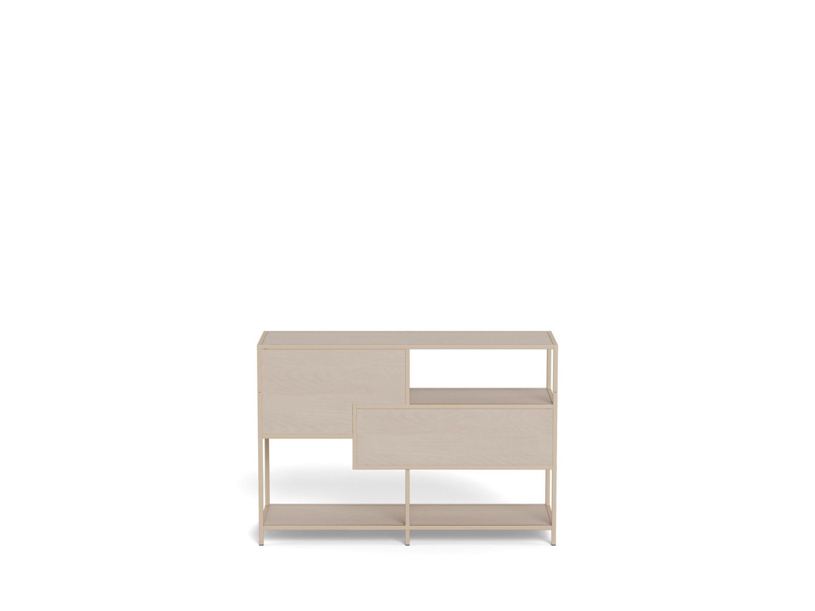 Seaford avohylly 9 laatikoilla harmaa 114x35x78 cm