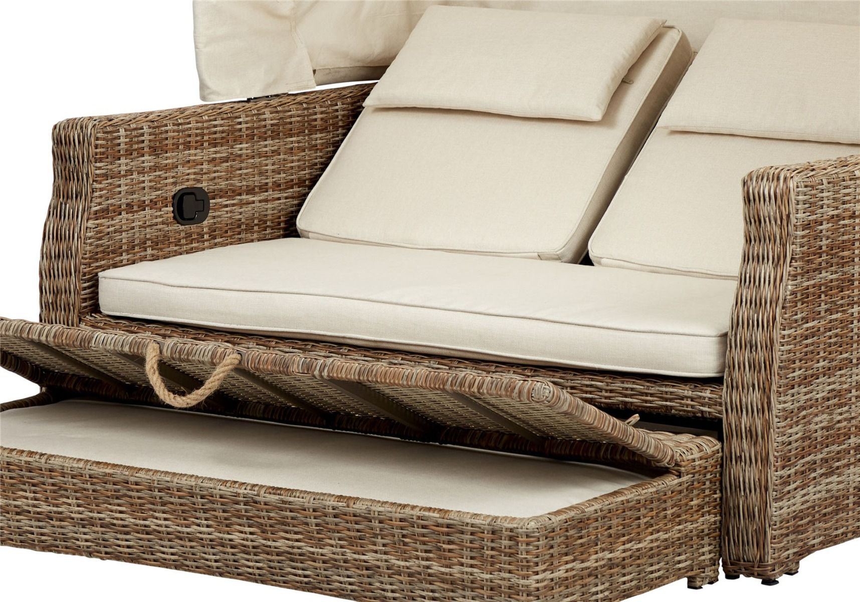 Vila lepovuode ulkokäyttöön, polyrottinki