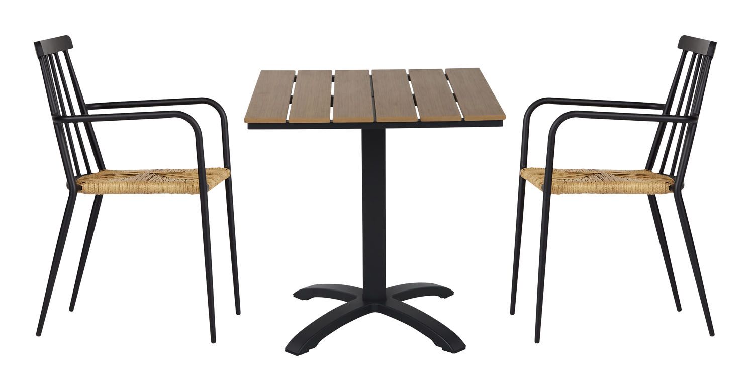 Mocca parvekepöytä + 2 Alvin tuolia